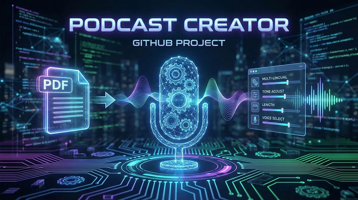 Screenshot of Podcast Creator project